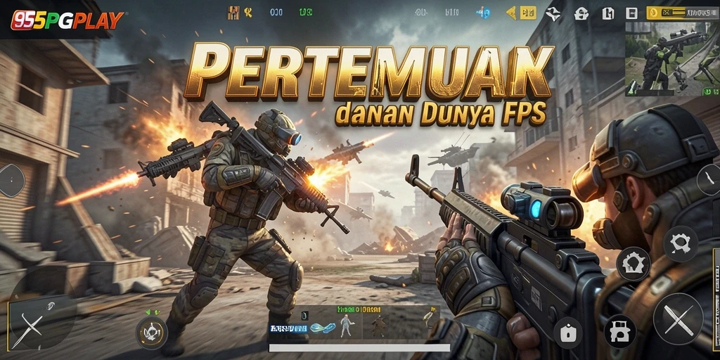 Screenshot gameplay 95PGPLAY menunjukkan pertempuran intens di arena.