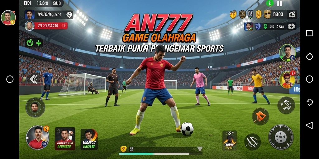 Tampilan gameplay AN777 yang menarik dengan aksi olahraga seru.