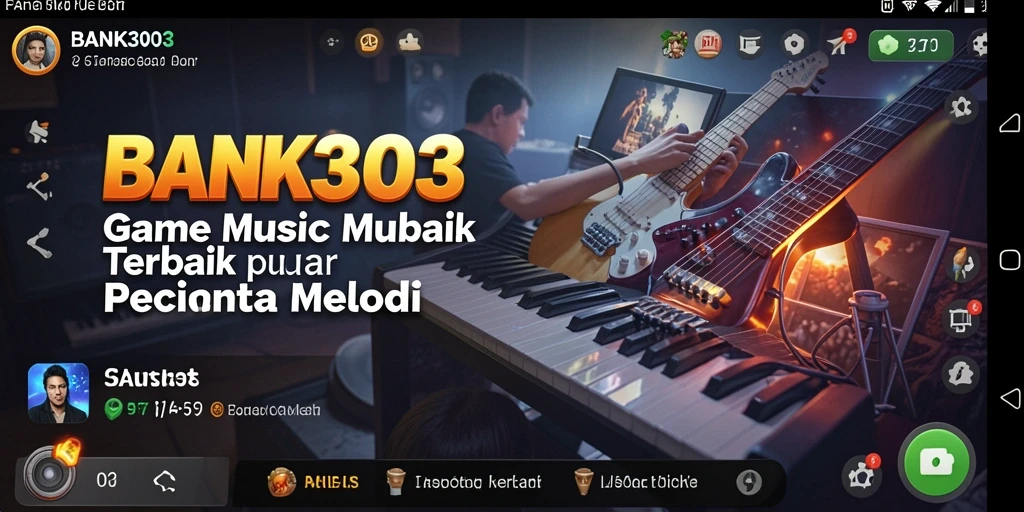 Tampilan gameplay BANK303 yang menampilkan interaksi musik yang seru.