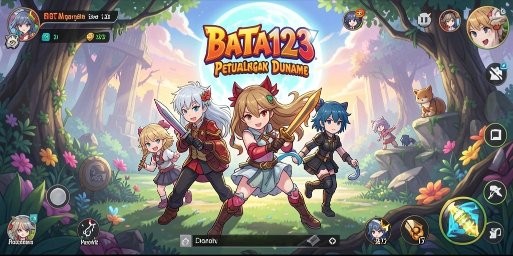 Screenshot gameplay BATA123 menampilkan aksi seru karakter anime.