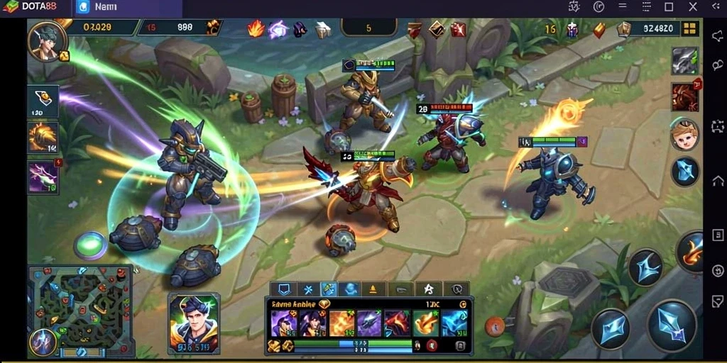 Tampilan gameplay DOTA88 yang seru dan menarik.