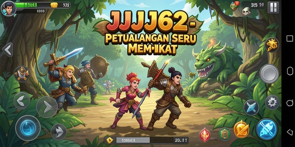 Tampilan screenshot gameplay petualangan yang mendebarkan di JJ62.