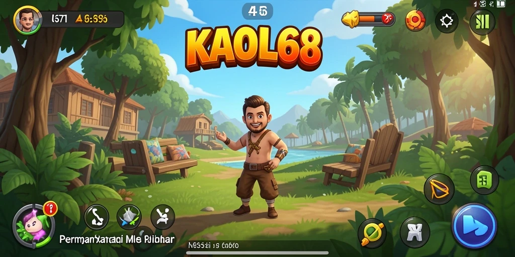 Tampilan gameplay KAOL68 yang penuh warna dan menarik.