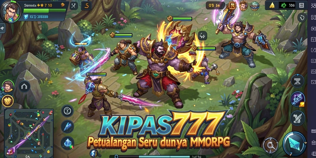 Tangkapan layar yang menampilkan petualangan seru di dunia KIPAS777 MMORPG.