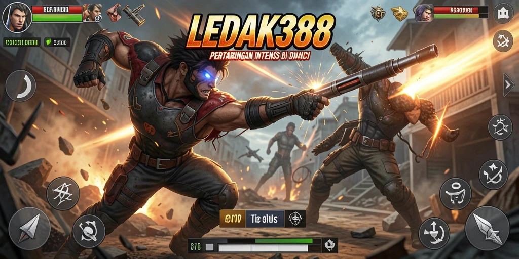 Tampilan intens dari gameplay <strong>LEDAK388</strong> saat pertarungan terjadi.