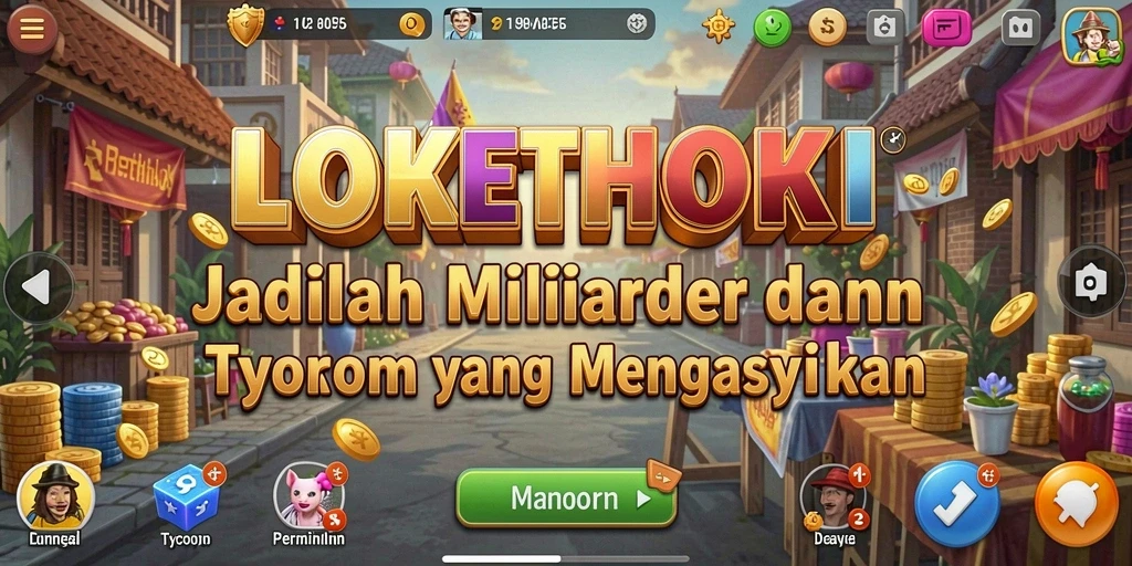 Tampilan gameplay menarik dari LOKETHOKI saat membangun bisnis.