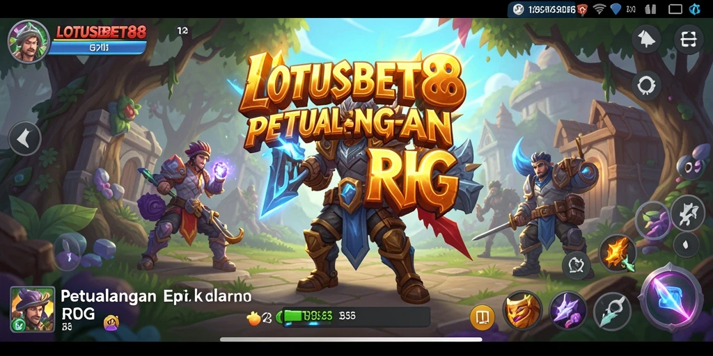 Screenshot LOTUSBET88 menunjukkan aksi seru dalam pertempuran RPG yang mendebarkan.