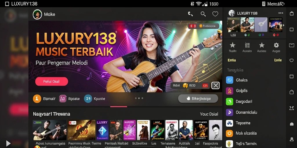 Screenshot gameplay LUXURY138 menampilkan interaksi musik yang seru.