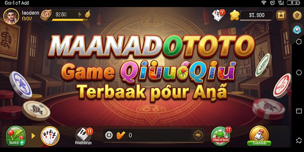 Screenshot gameplay MANADOTOTO yang menampilkan suasana pertandingan QiuQiu.