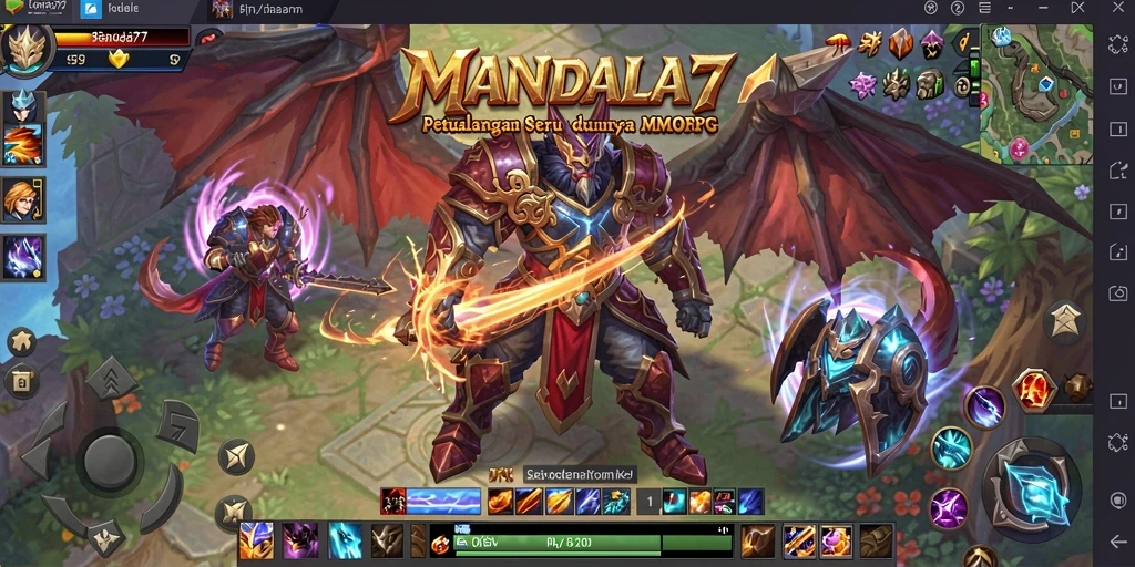 Tampilan gameplay seru dalam dunia MMORPG yang memukau.