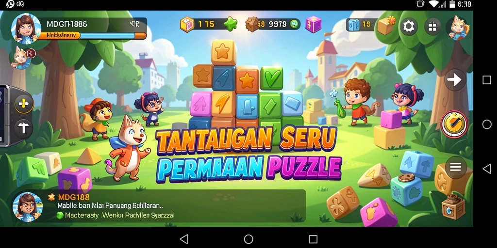 Tampilan gameplay puzzle seru di MDG188 dengan berbagai tantangan.