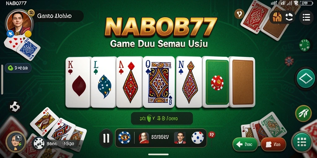 Screenshot gameplay NABOB77 menampilkan suasana seru bermain domino.