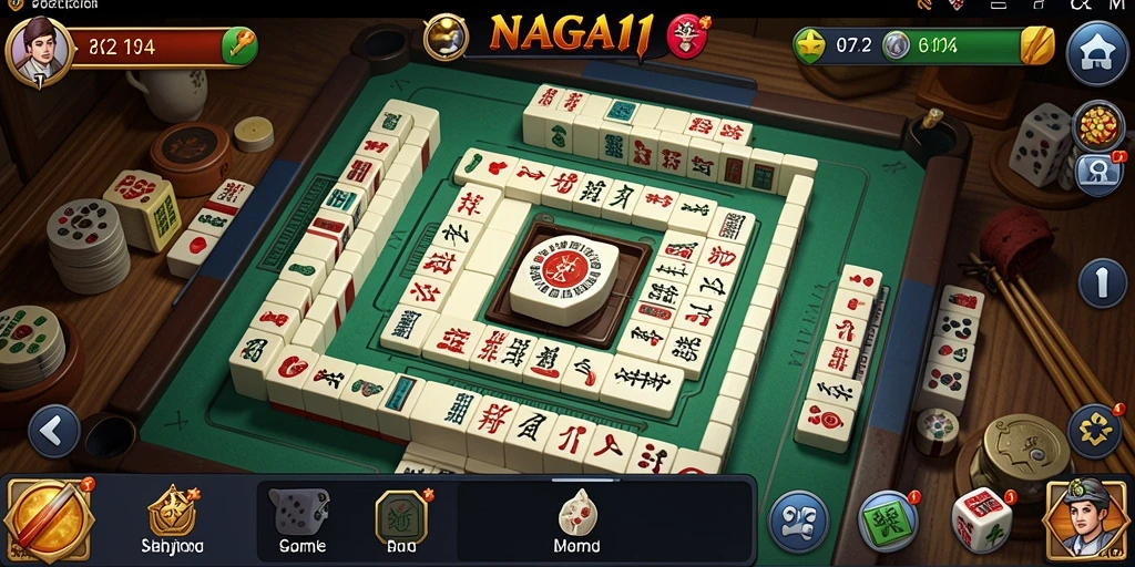 Tampilan gameplay NAGA11 yang seru saat bermain Mahjong.