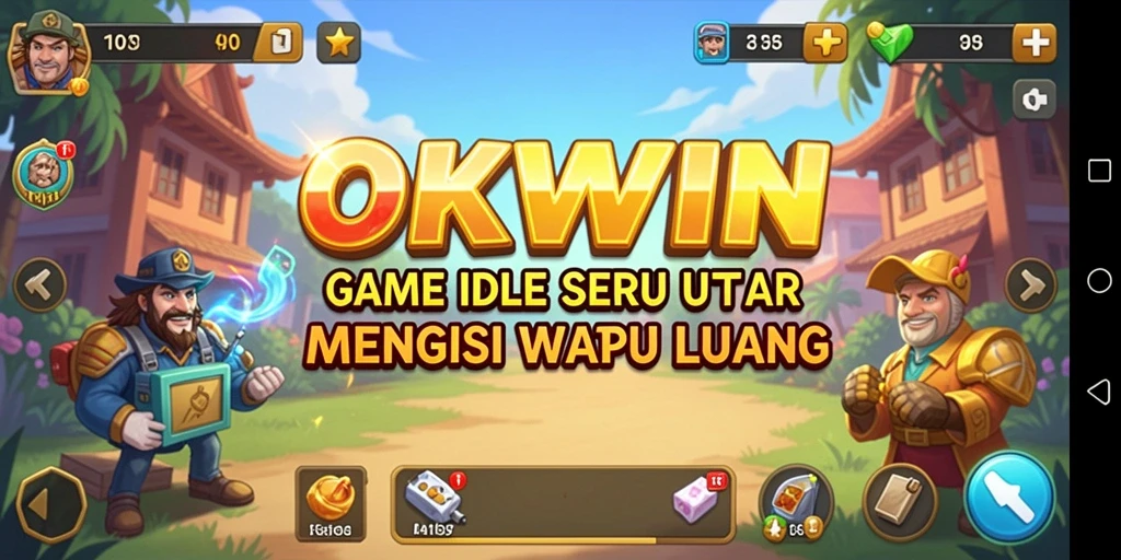 Tangkapan layar gameplay OKWIN menunjukkan keseruan dan interaksi karakter.